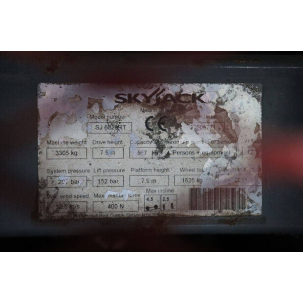 2015 SkyJack SJ6826RT-44432643