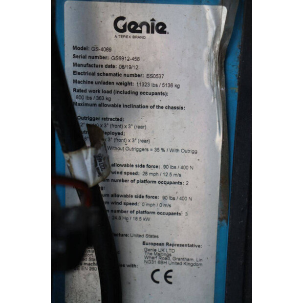2012 Genie GS-4069 RT-44432809