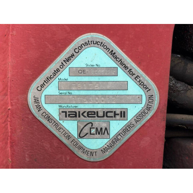 2008 TAKEUCHI TB175-44433562