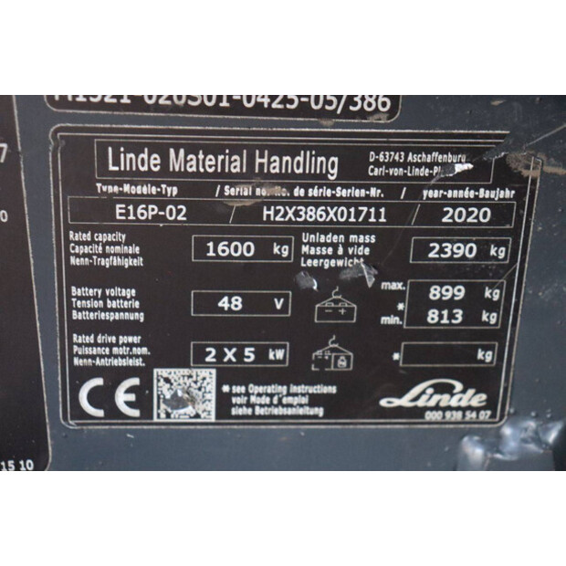 2020 Linde E16P-02-44472066