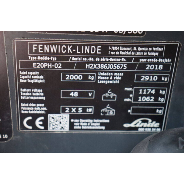 2018 Linde E20PH-02-44472947