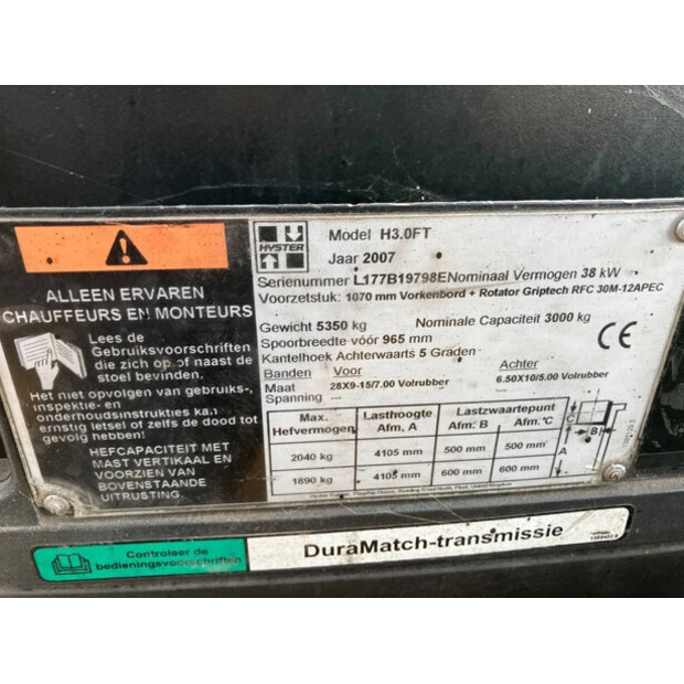 2007 Hyster H3.0FT-44473522