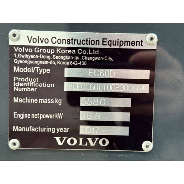 2017 Volvo EC60D-44474660