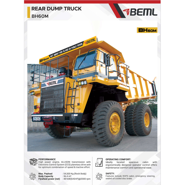 2025 BEML BH60-44516623