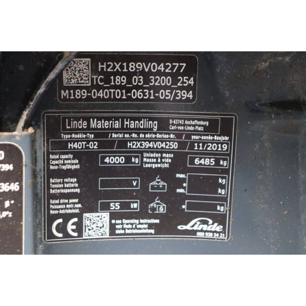 2019 Linde H40T-02-44518818