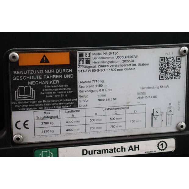 2022 Hyster H4.5FTS5-44519673