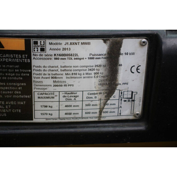 2013 Hyster J1.8XNT MWB-44521231