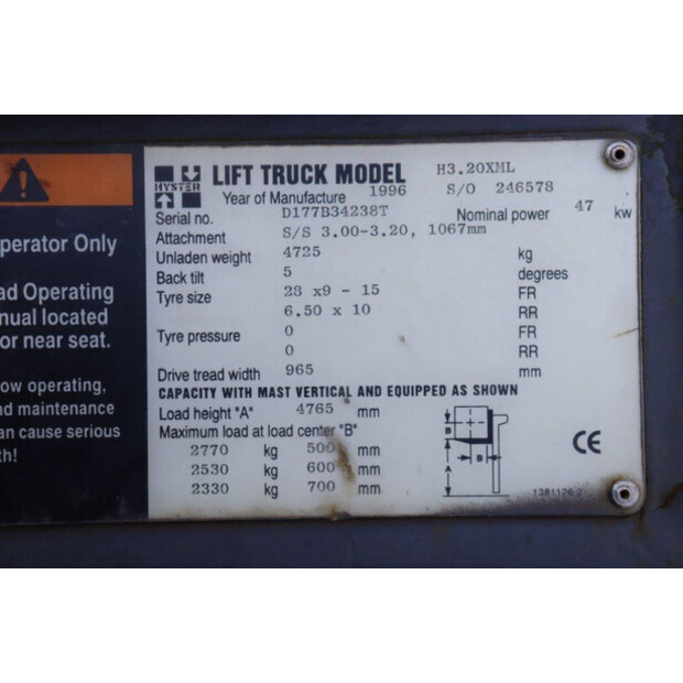 1996 Hyster H3.20XML-44521737