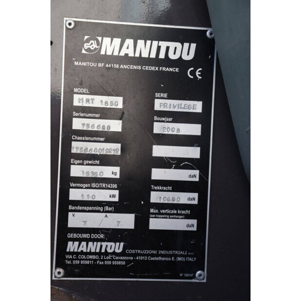2008 Manitou MRT 1850-44521910