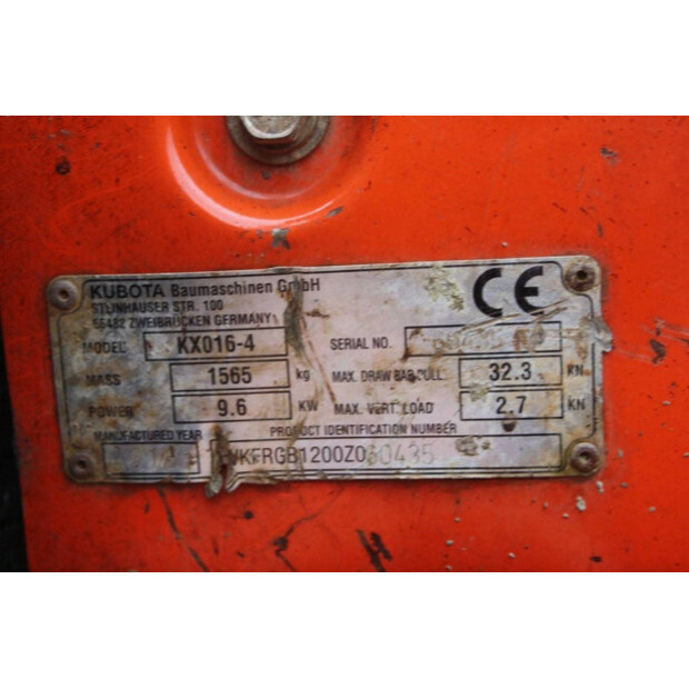 2016 KUBOTA KX016-4-44522677