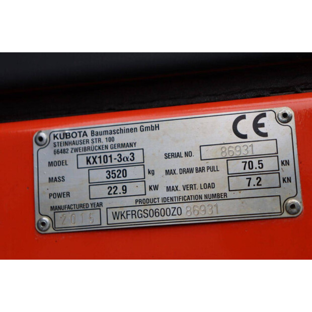 2015 KUBOTA KX101-3a3-44522892