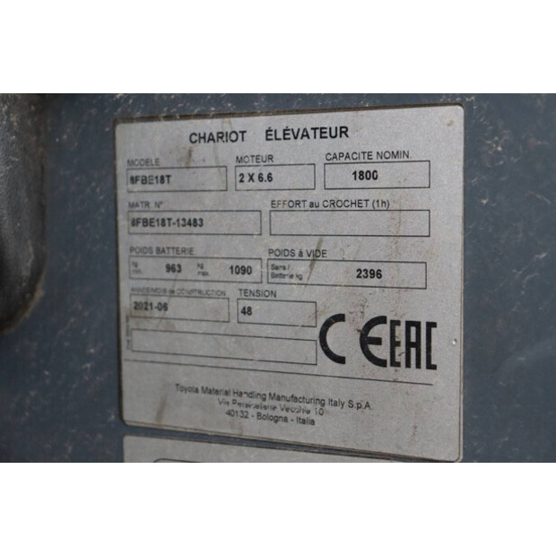 2021 Toyota 8FBE18T-44523872