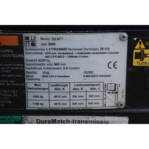 2008 Hyster H3.0FT-44524157