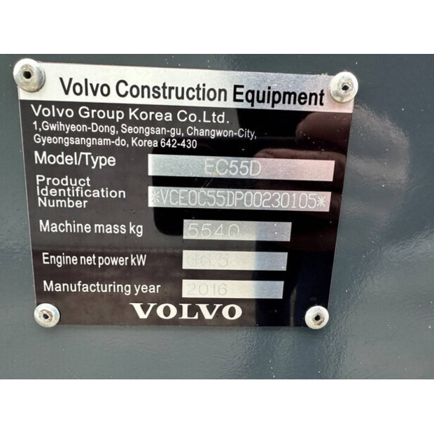 2016 Volvo EC55D-44525340