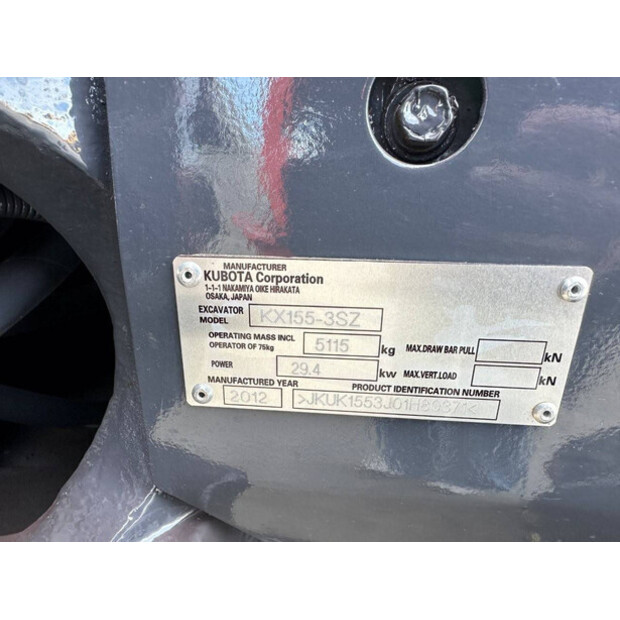 2012 كوبوتا KX155-3SZ-44660807