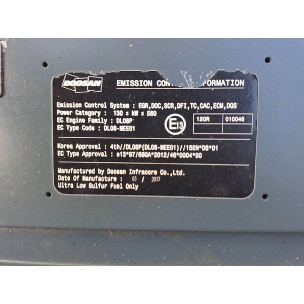 2018 Doosan DX340LC-5-44684266