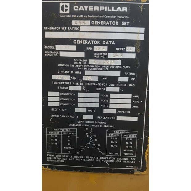 CATERPILLAR 3306 84Z GENERARTOR 137KVA USED-44685547