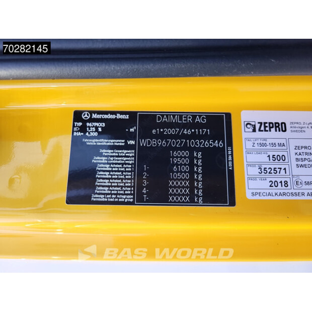 2018 مرسيدس بنز Atego 1524-44704061