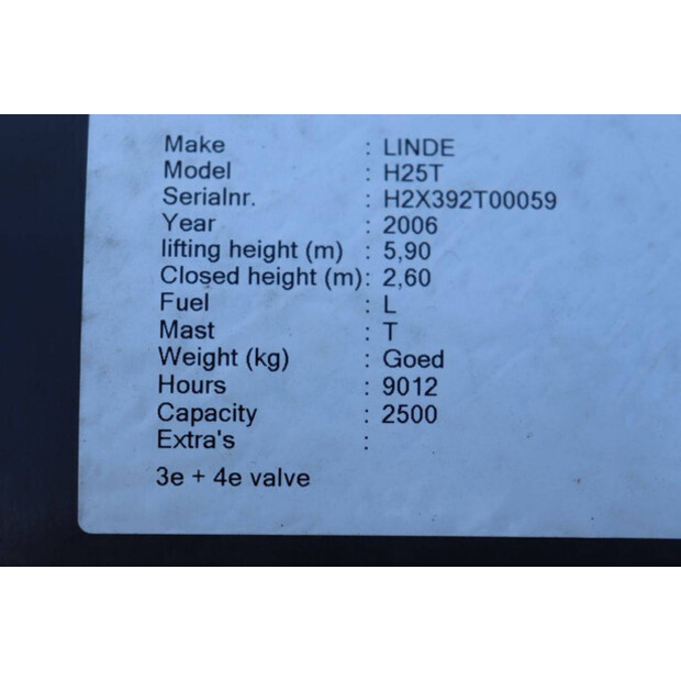 2006 Linde H25T-44716214