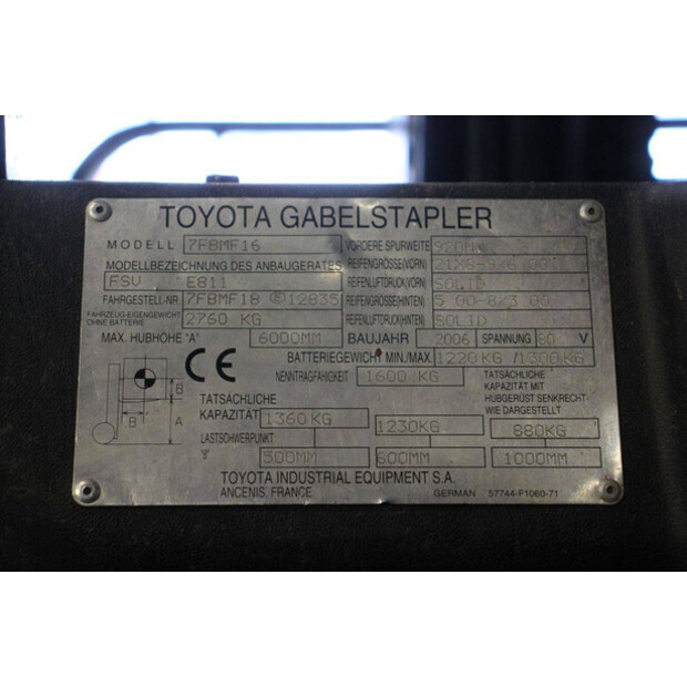 2006 Toyota 7FBMF16-44716489