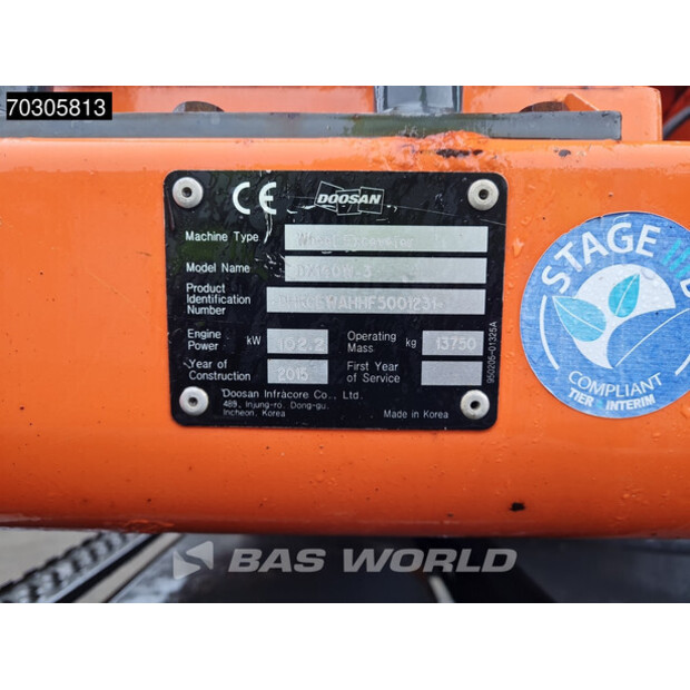 2015 Doosan DX140W-3-44735652