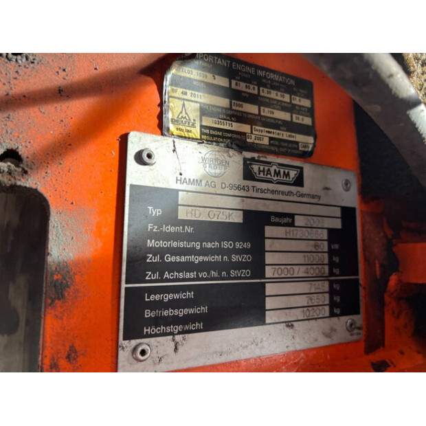 2008 HAMM HD75K-44767611