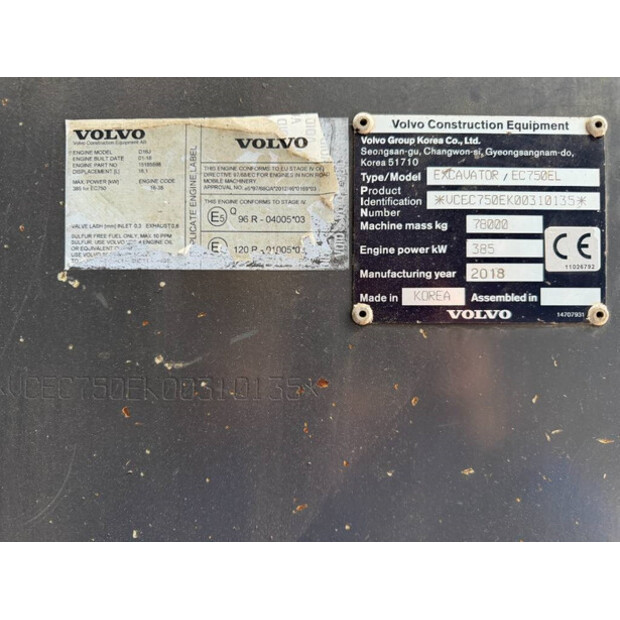 2018 Volvo EC750EL-44768976