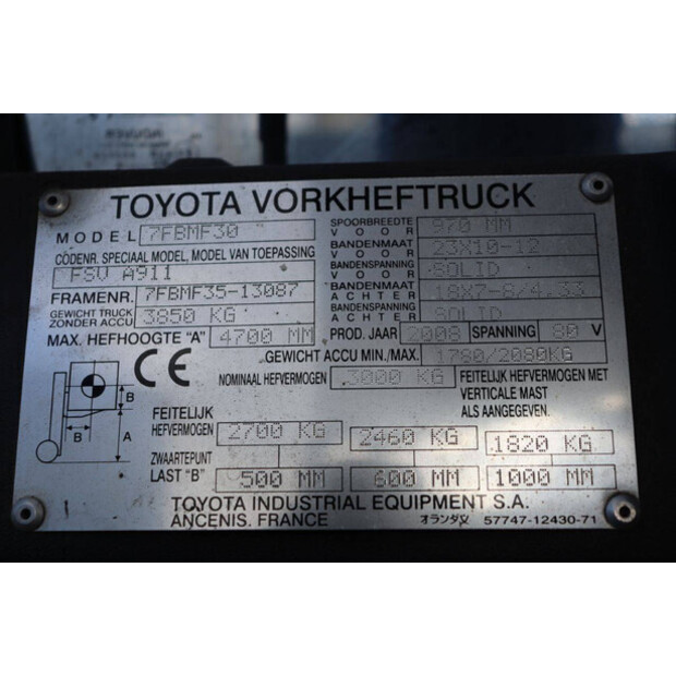2008 Toyota 7FBMF30-44786969