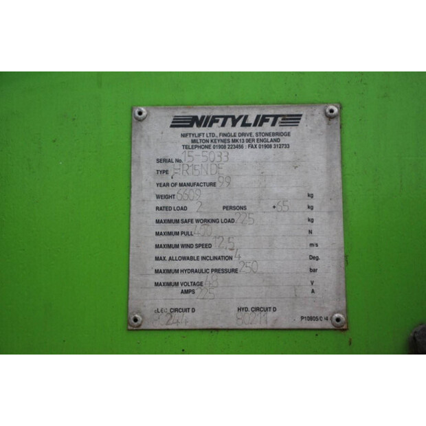 1999 Niftylift HR15NDE-44787444