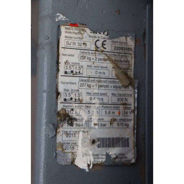 2015 SkyJack SJ3219-44788805