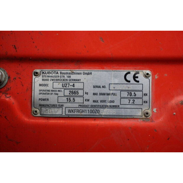 2017 كوبوتا U27-4-44788882
