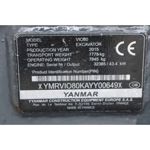 2015 YANMAR VIO80-44791756