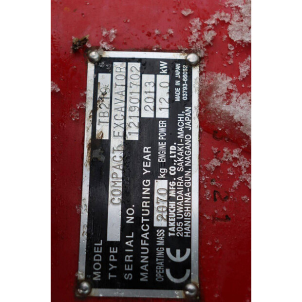 2013 TAKEUCHI TB219-44791808