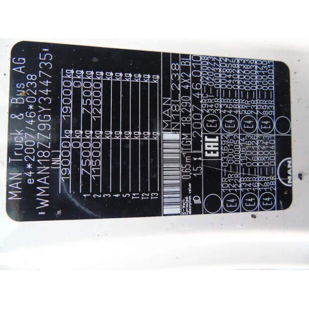 2016 MAN TGM 19.290-44793826