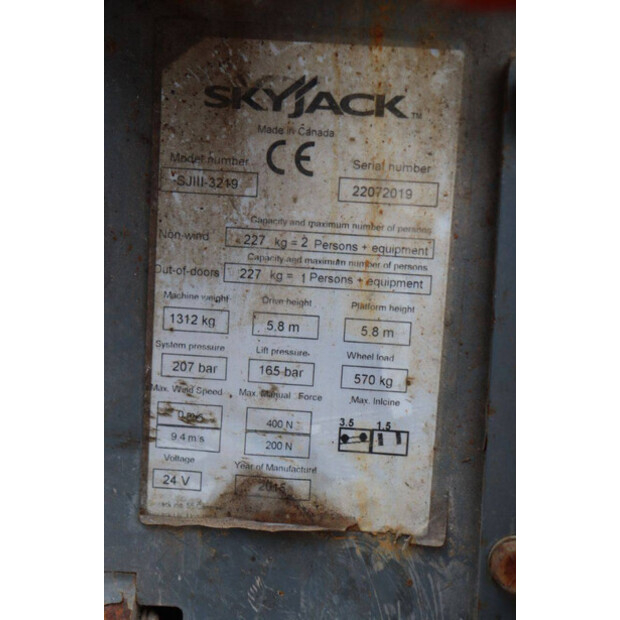 2015 SkyJack SJ3219-44795336