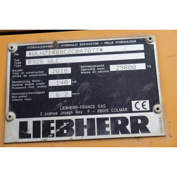 2018 Liebherr R926WLC-44797009