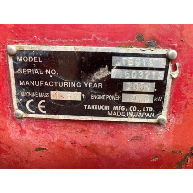 2001 TAKEUCHI TB016-44797105