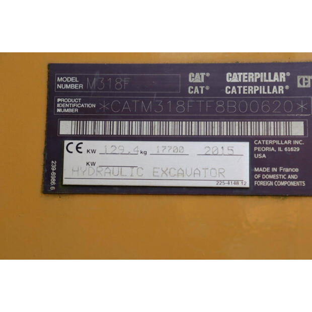 2015 Caterpillar M318F-44797296