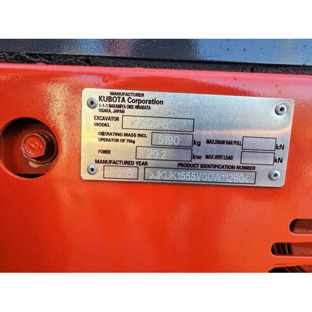 2016 KUBOTA KX155-5-44798559