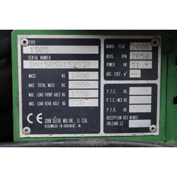 2008 JOHN DEERE 1505-44837155