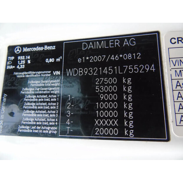 2013 Mercedes-Benz Actros 2844-44840432
