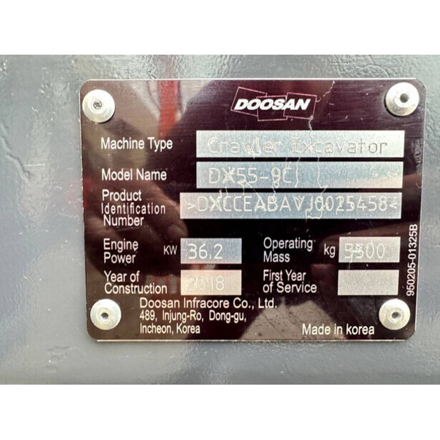 2018 دووسان DX55-9C-44878602