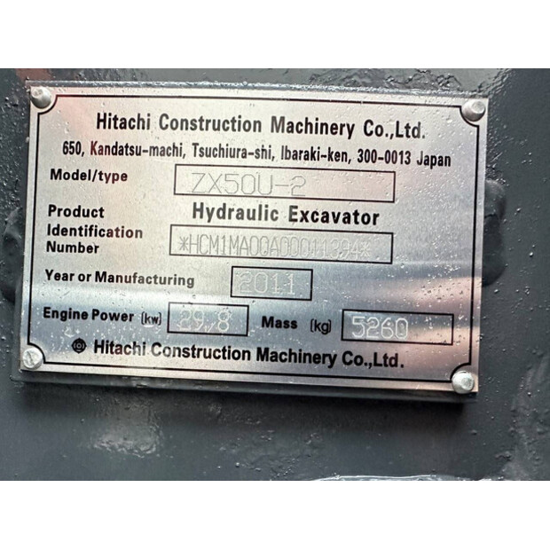 2011 Hitachi ZX50U-2-44878661