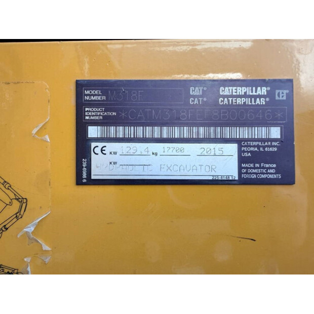 2015 Caterpillar M318F-44883761
