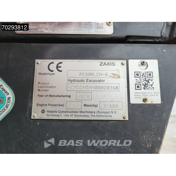 2018 Hitachi ZX300LCN-6-44886850