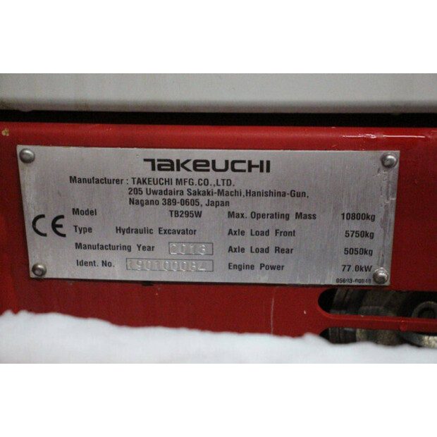 2013 تاكوتشي TB295W-44902334