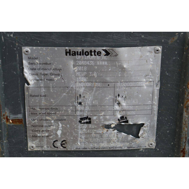 2018 Haulotte OPTIMUM 8 AC-44903773