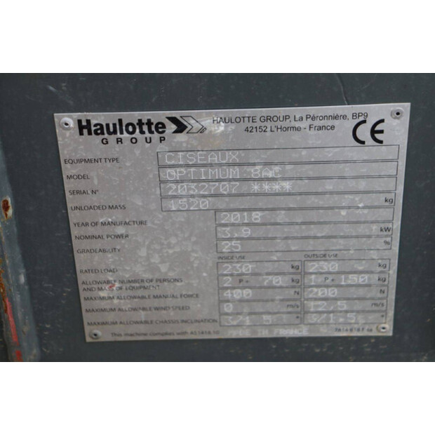 2018 Haulotte OPTIMUM 8AC-44903794