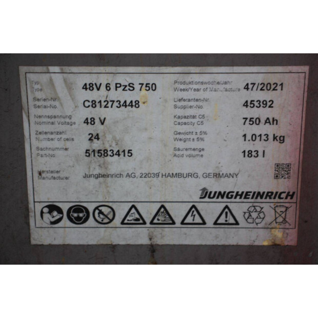 2018 Jungheinrich EFG 316-44906048