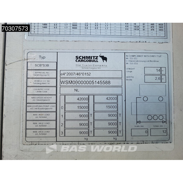2015 Schmitz Cargobull SCB*S3B-44964204